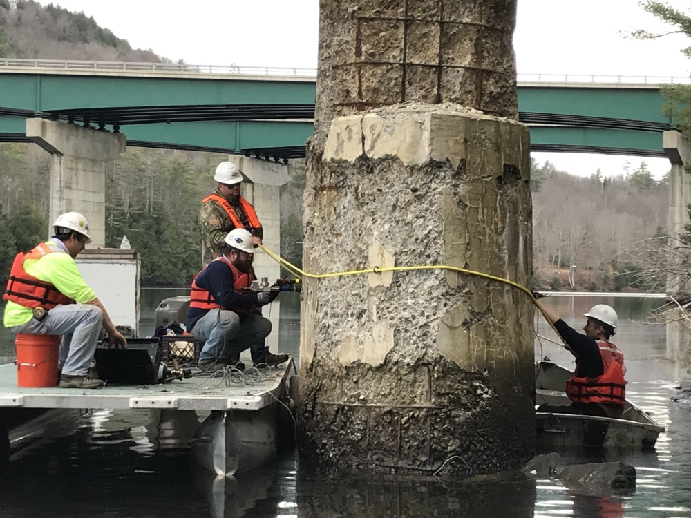 IE/PV through testing evaluating the internal compressive strength of the concrete